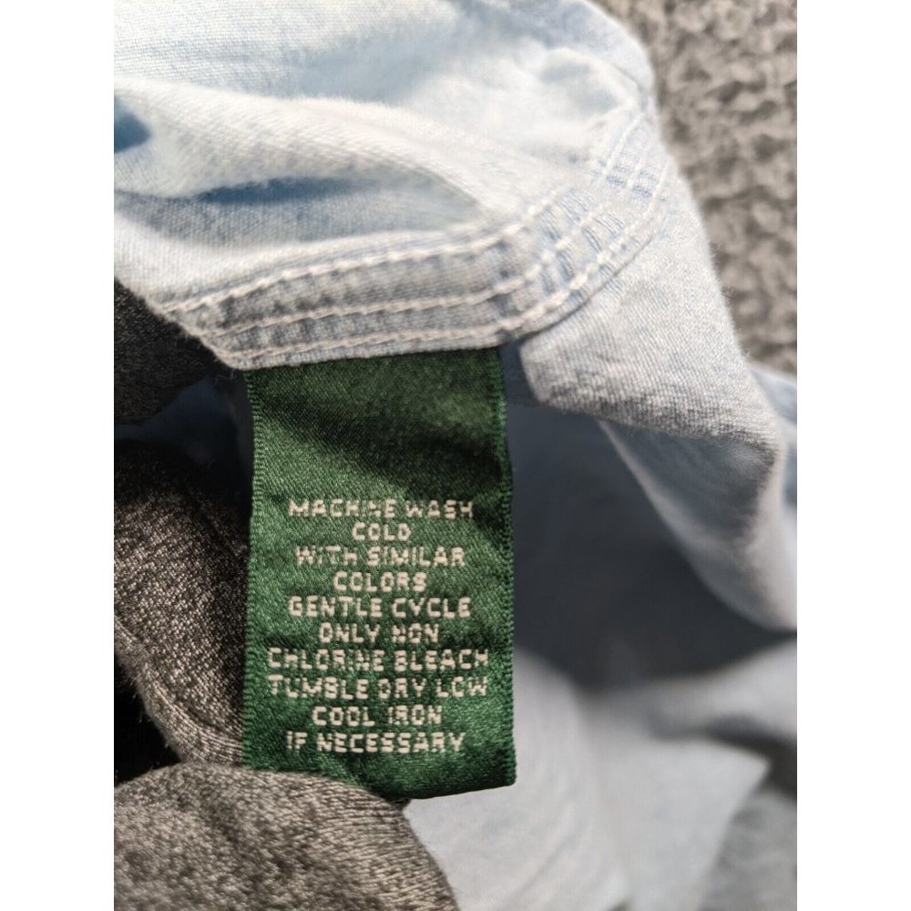 Lauren Jeans Company Ralph Lauren Shirt Women Medium Long Sleeve Button Chambray - Picture 5 of 13